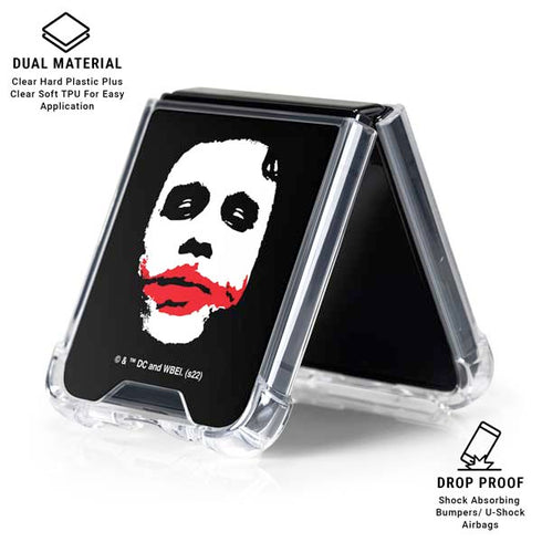 The Dark Knight Smeared Joker Galaxy Z Flip6 Clear Case